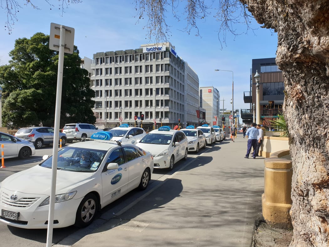 Four spaces are available at the taxi stand on the bridge on Hereford street, driver’s say competition is fierce to get a spot there.