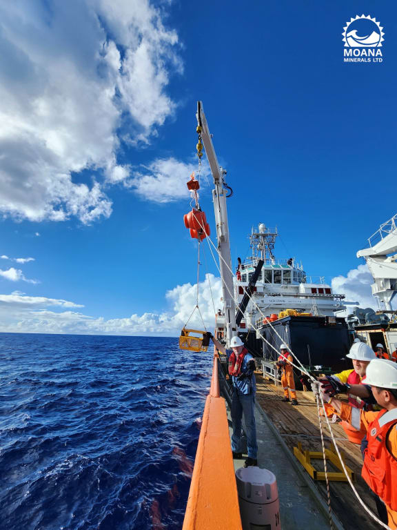 Moana Minerals Limited, CEO Hans Smit on board the company’s research vessel.