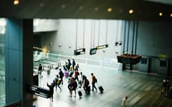 Group of people inside airport