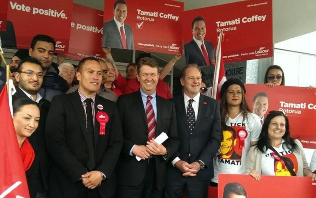 Labour out and about in Rotorua after announcing its New Zealand power policy.