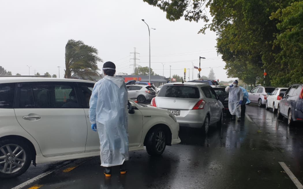 Covid-19 testing centre in Otara.