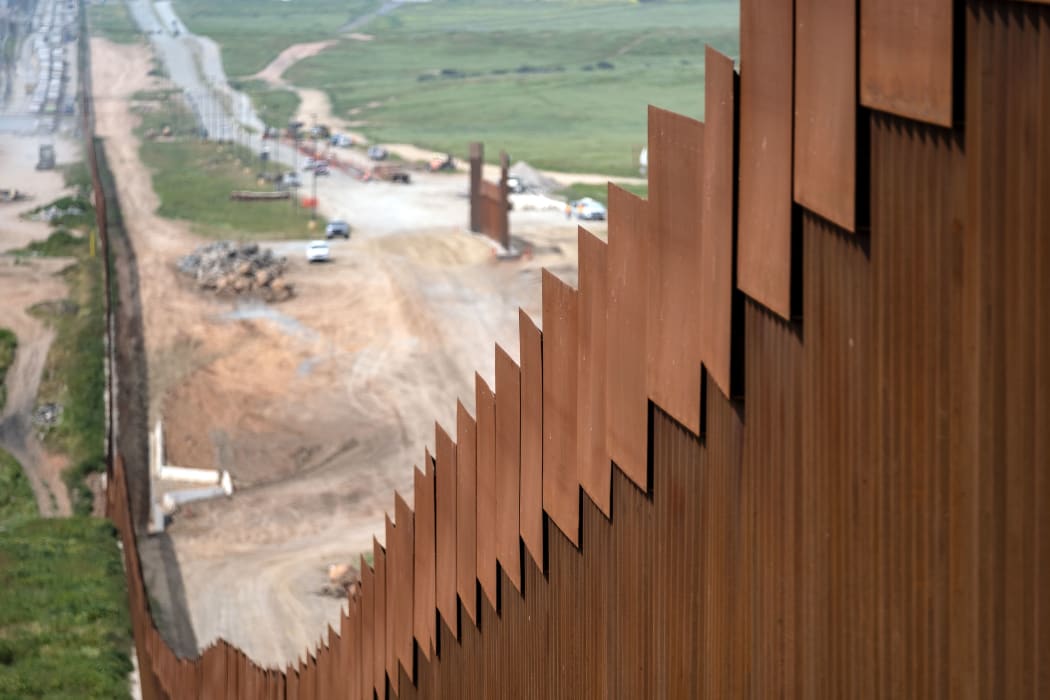 A section of the US-Mexico border fence seen from Tijuana, in Baja California state, Mexico, on March 26, 2019.