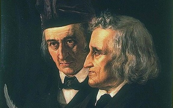 A portrait of the brothers Grimm