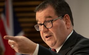 Minister of Finance Grant Robertson speaking at the briefing for a Covid-19 daily update on 17 April, 2020.