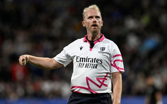 English rugby referee Wayne Barnes.