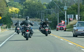Motorcyclist heading south in Kapiti.