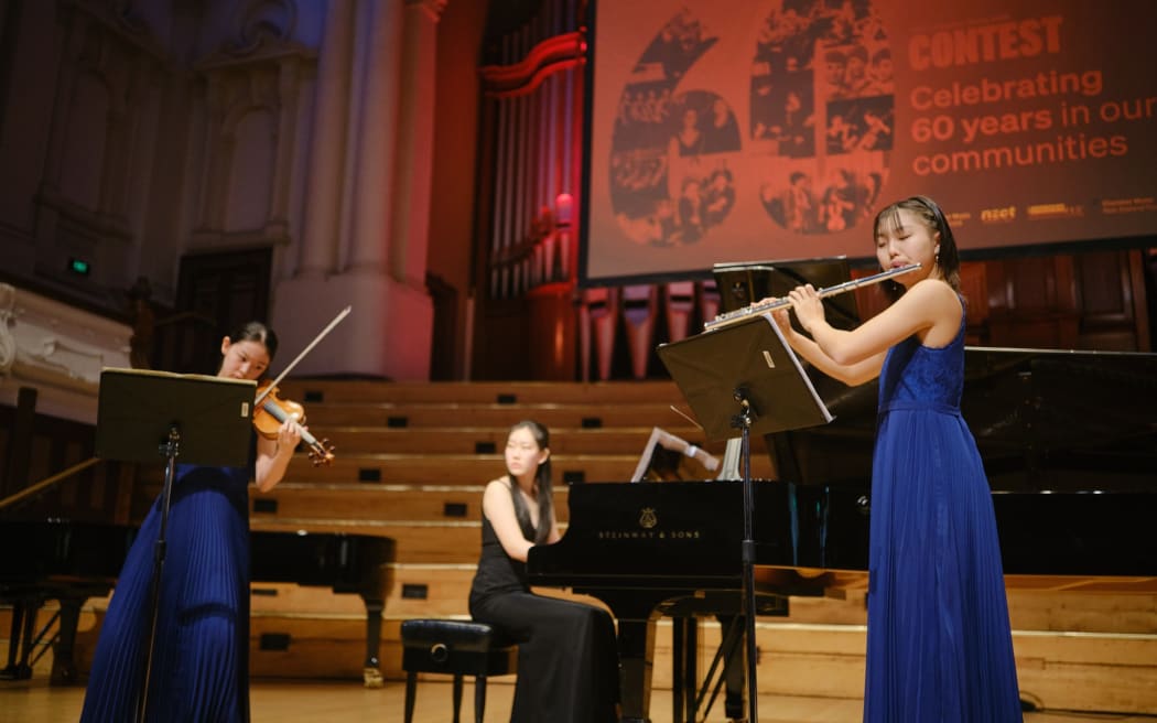 Judith Clark National First Place Award: Nino Rota Trio – Ella Yihan Zhang (flute) Angel Wen Tao (violin), and Iris Youran Guo (piano)