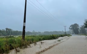 Flooding from Cyclone Gabrielle, between Tokomaru Bay and Ruatoria, on Monday 13 February.