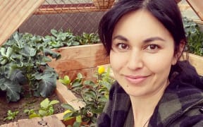 Nadia Lim in her greenhouse