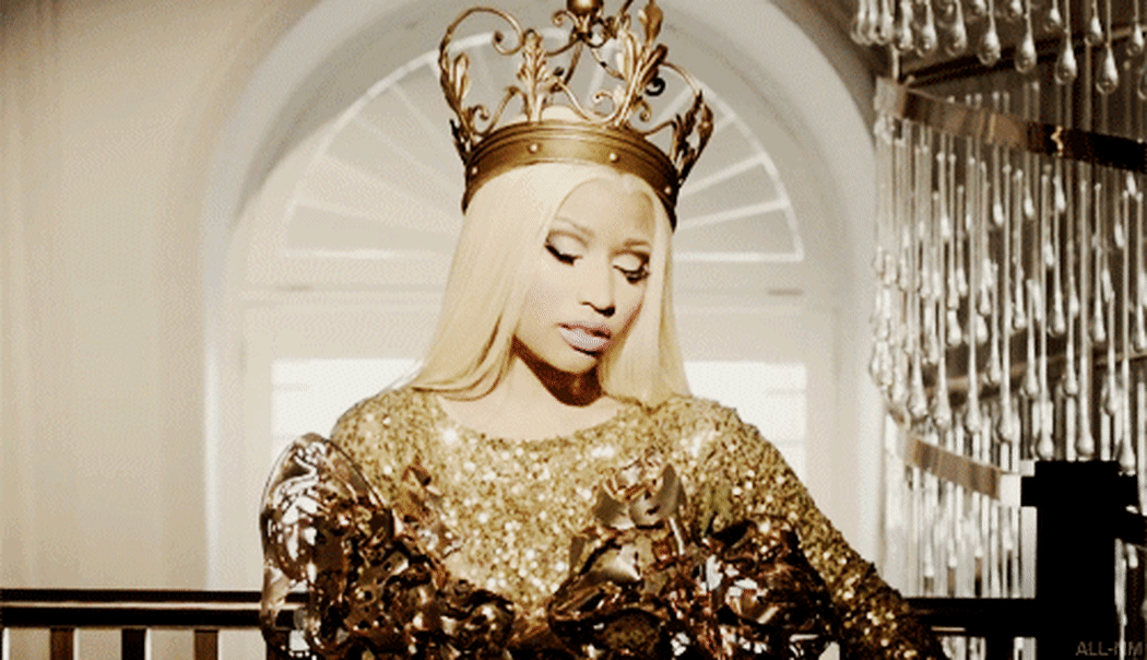 A Gif of Nicki Minaj wearing a crown