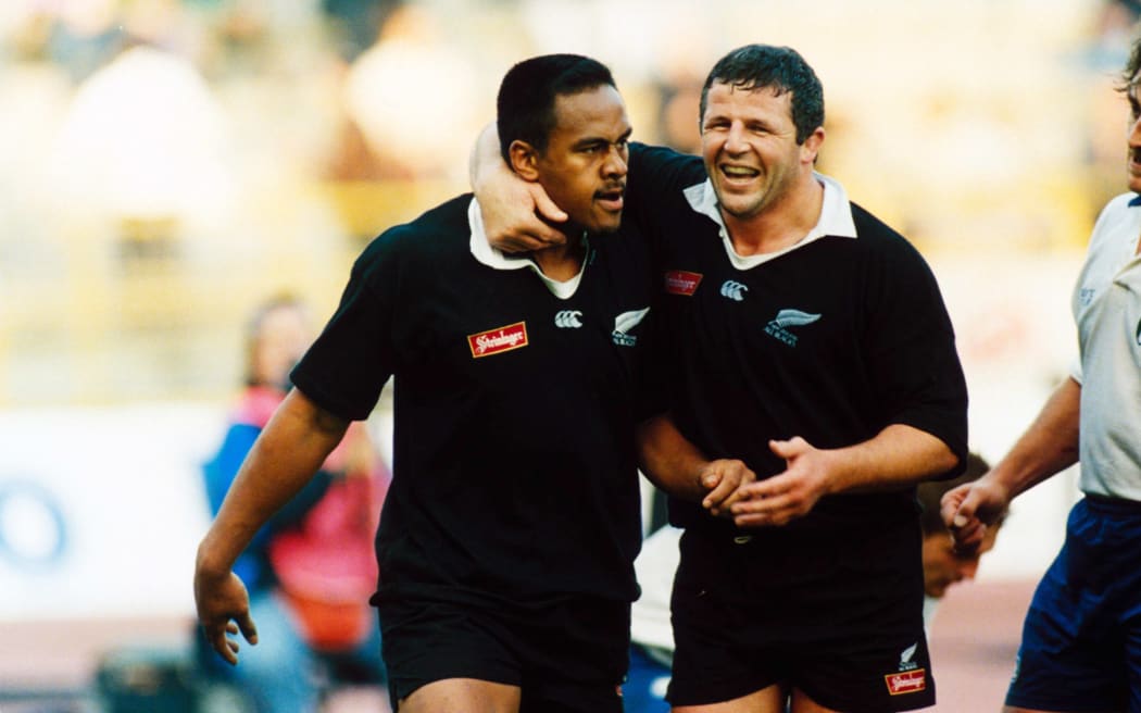 Jonah Lomu & Sean Fitzpatrick.