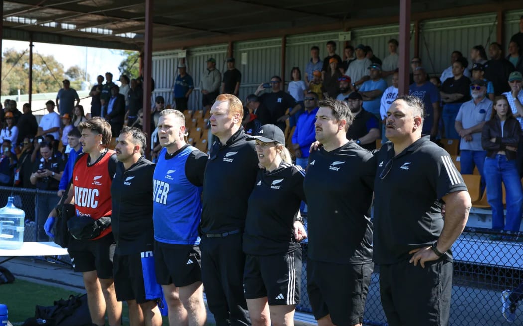 NZ Schoolboys coaching staff.