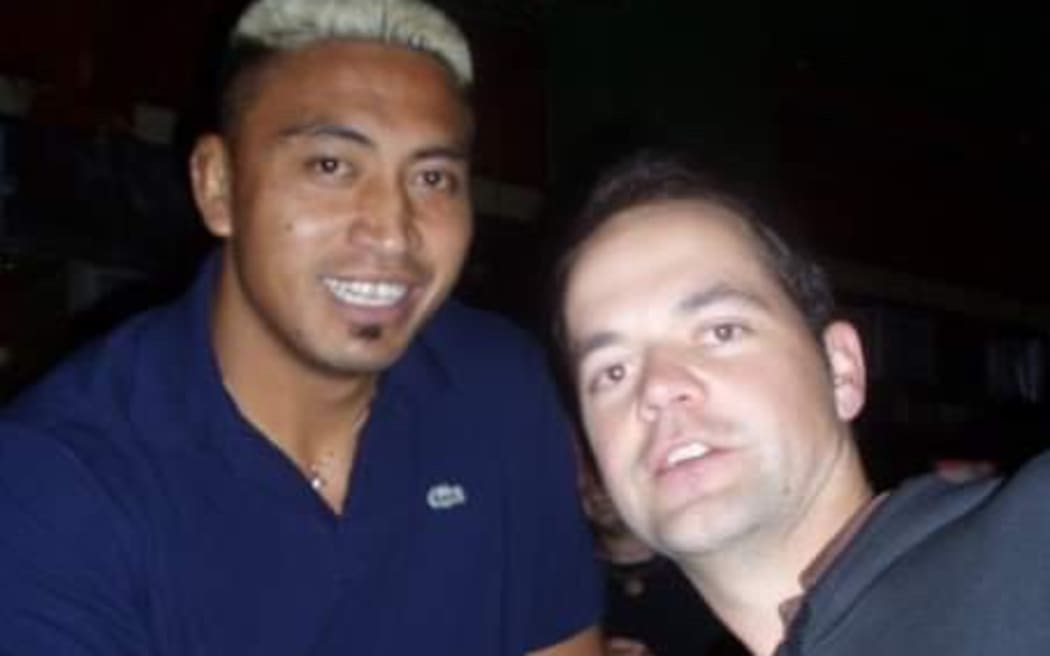 Patrick Mahar with Jerry Collins