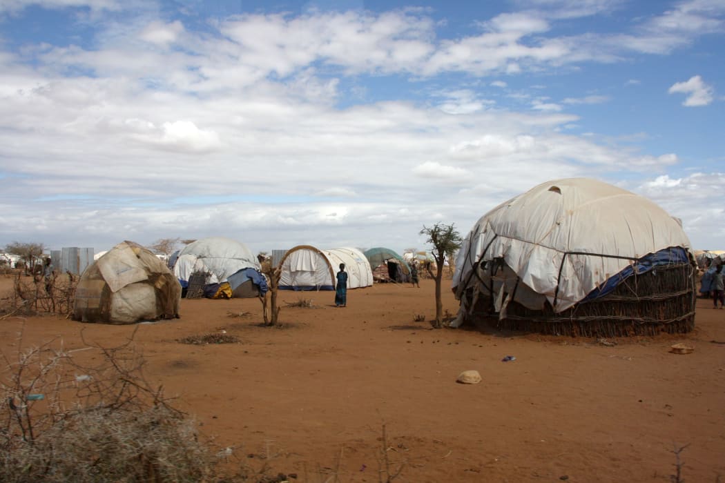 Refugee shelters in Dadaab