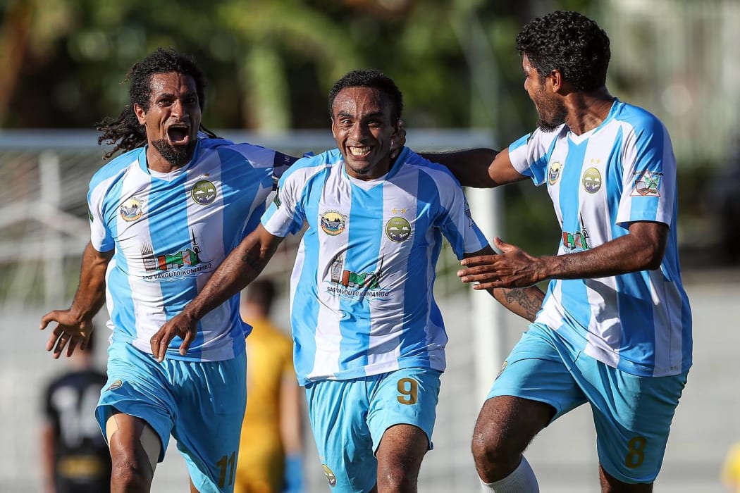 Jefferson Dahite (c) scored in stoppage time to seal victory.