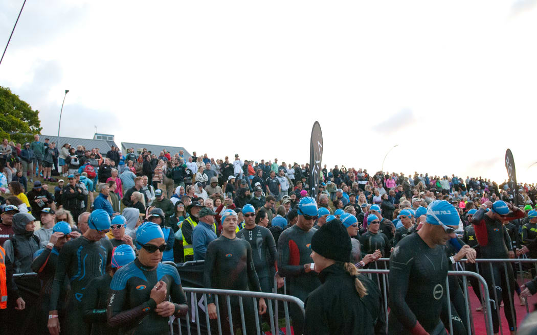 Competitors at the Taupō Ironman 2024.