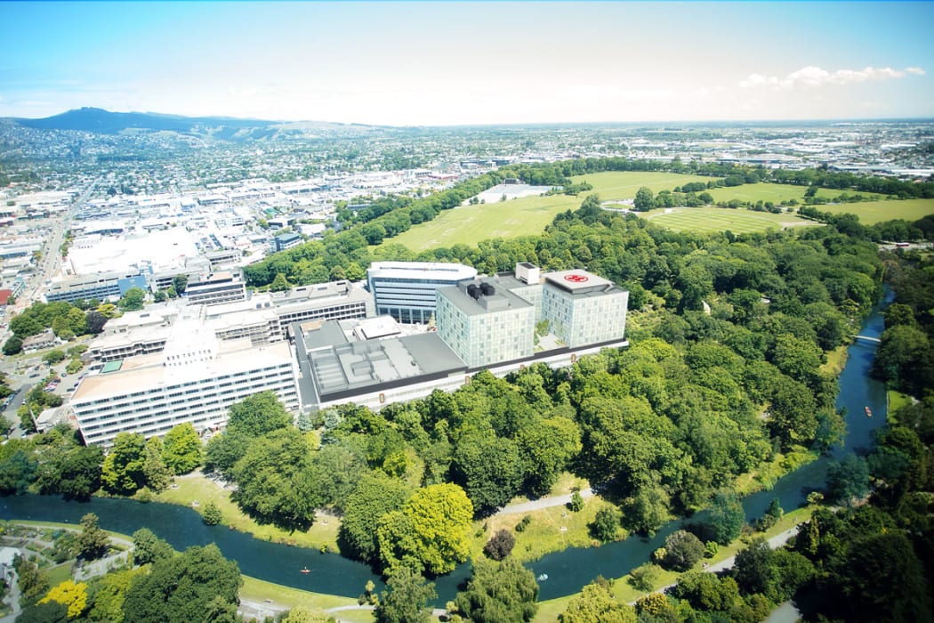 An artist's impression of the Christchurch Hospital campus.