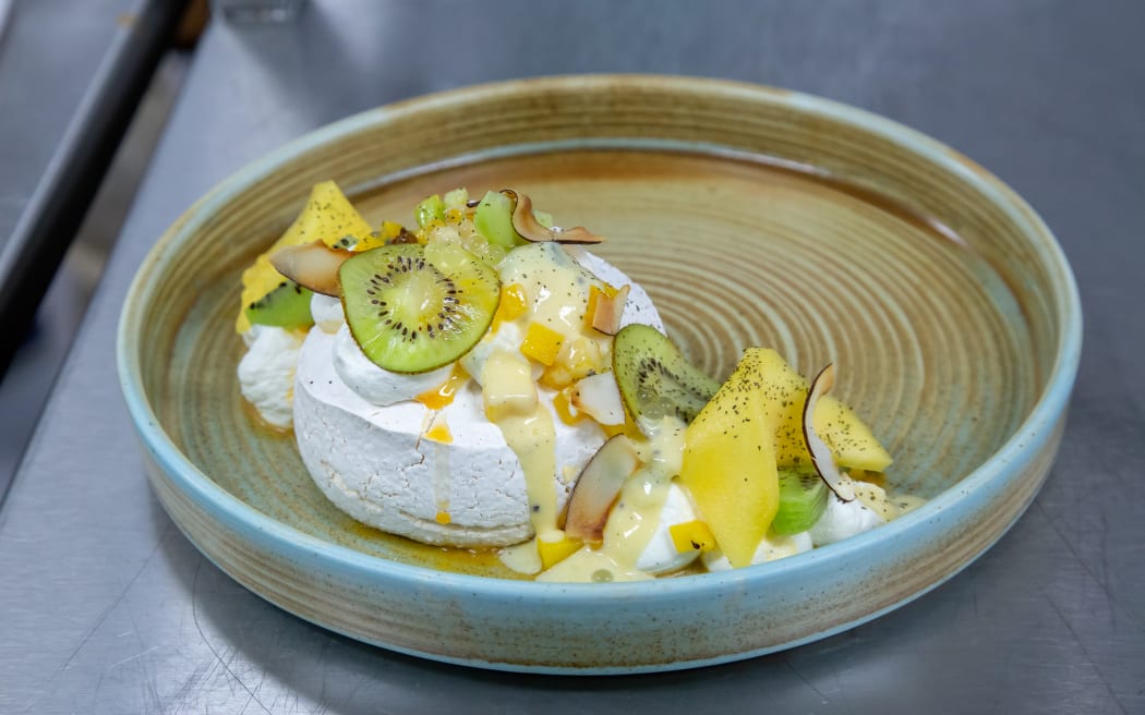 Pavlova from Tiaki restaurant, NZ Pavillion, 2020 Expo, Dubai