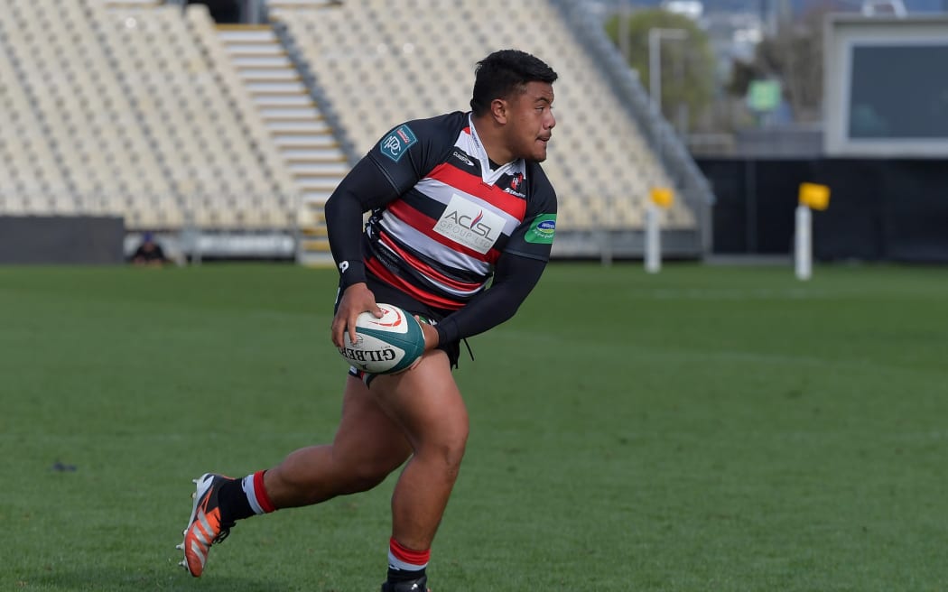 Ioane Moananu of Counties Manukau during the NPC rugby match, Canterbury Vs Counties Manukau , at the Apollo Projects Stadium, Christchurch, New Zealand, 21st September 2024.