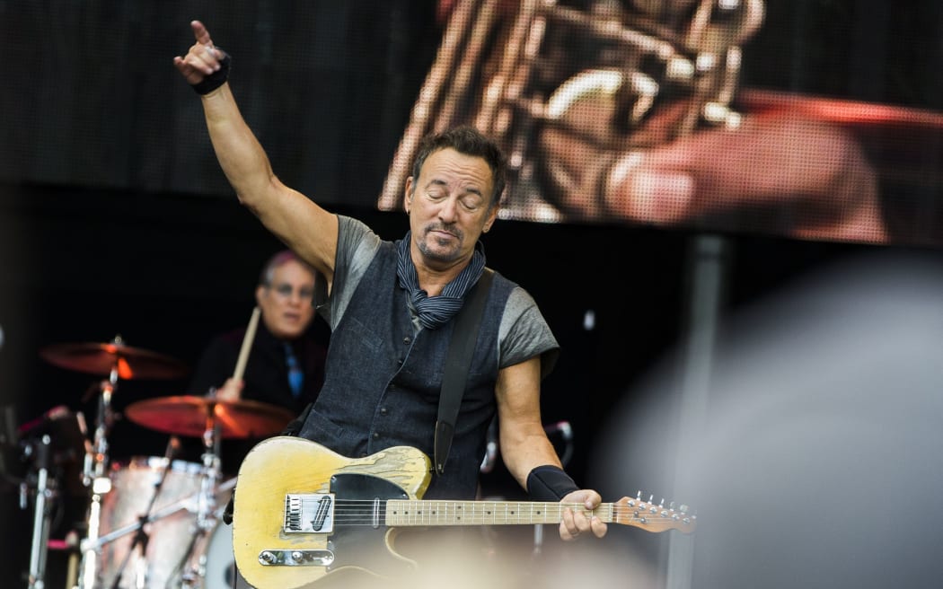 Bruce Springsteen performing with the E Street Band in Norway in August 2016.