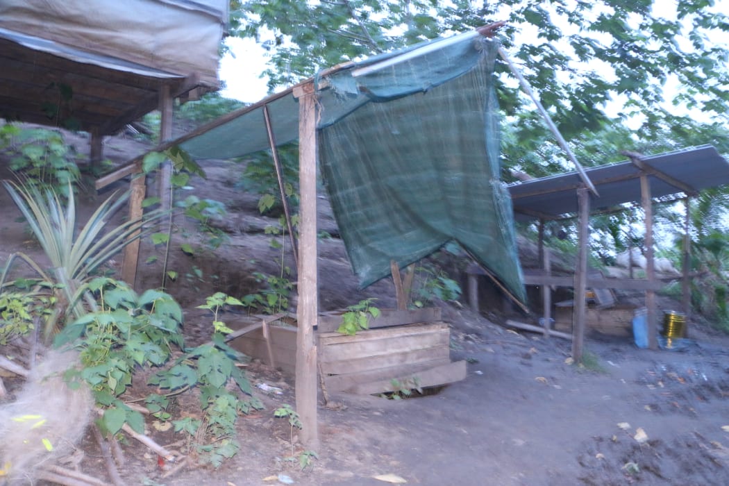 Shallow ground wells, the only source of water for the April Valley community.