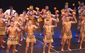Hato Paora College students perform using poi in July 2013.