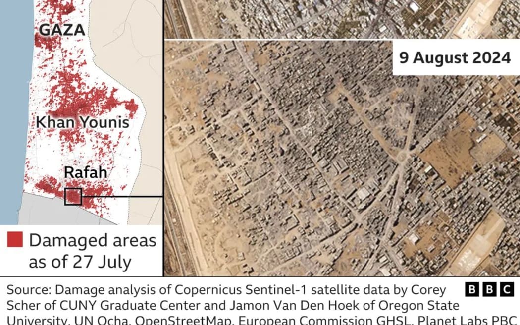 Satellite imagery shows land has been cleared along the so-called Philadelphi corridor – a buffer zone along the 14km border with Egypt.