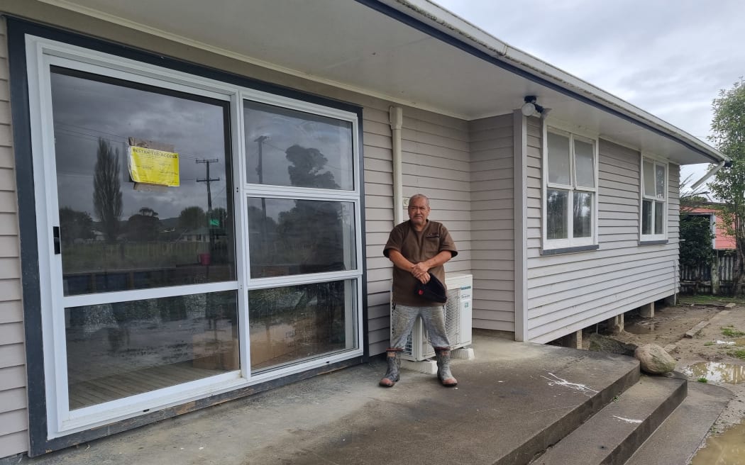 Wairoa resident Huki Henare's home was damaged during Cyclone Gabrielle.