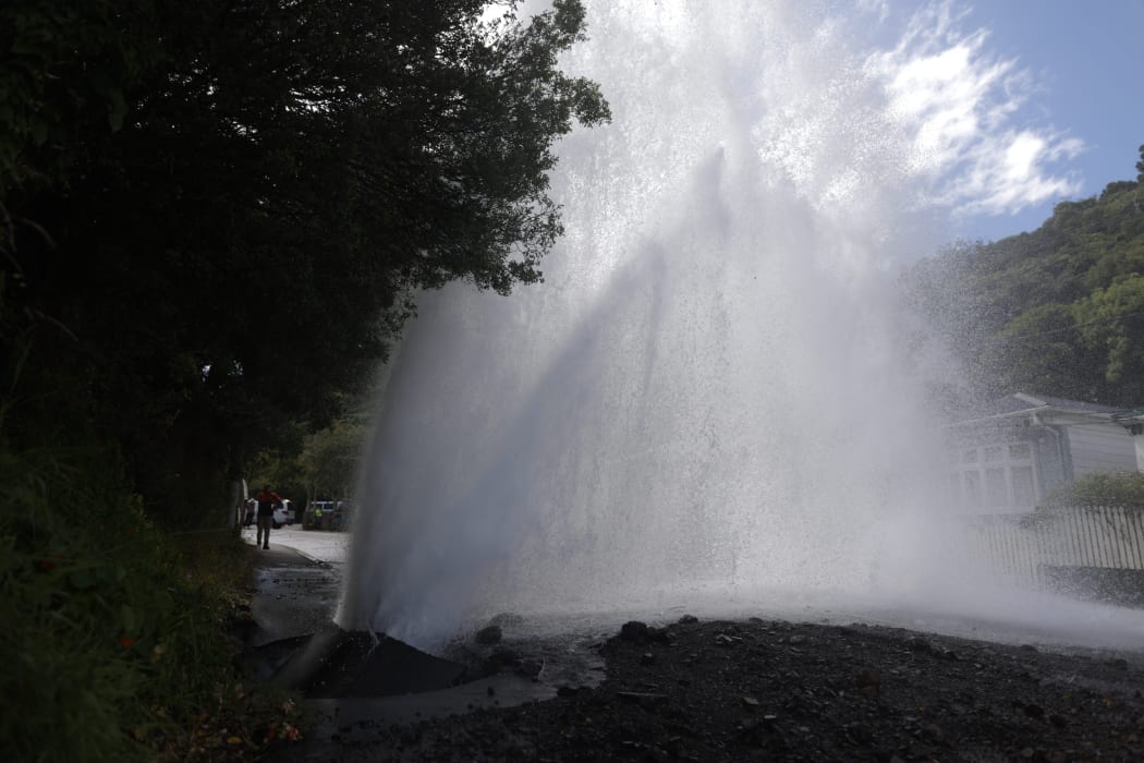 A water main has burst in central Wellington's Aro Valley.