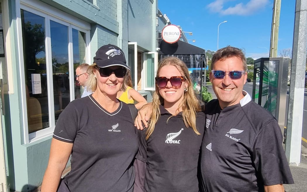 Black Ferns fans ahead of the Rugby World Cup final between the Black Ferns and England on 12 November, 2022.