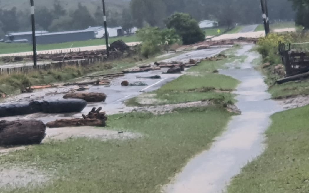 In Tairāwhiti, farmers near Tolaga Bay saw forestry slash and land damage from winds and heavy rain as a result of Cyclone Gabrielle.