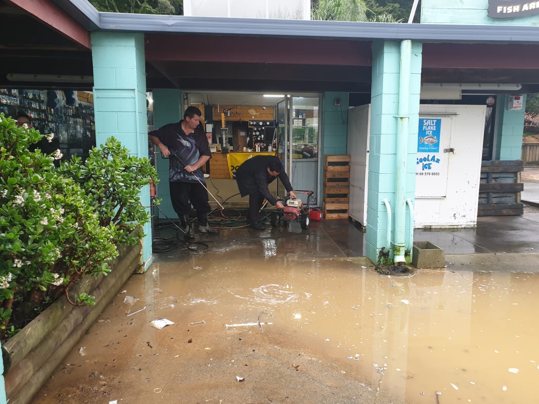 The clean up after flooding in Whangarei on 18 July.