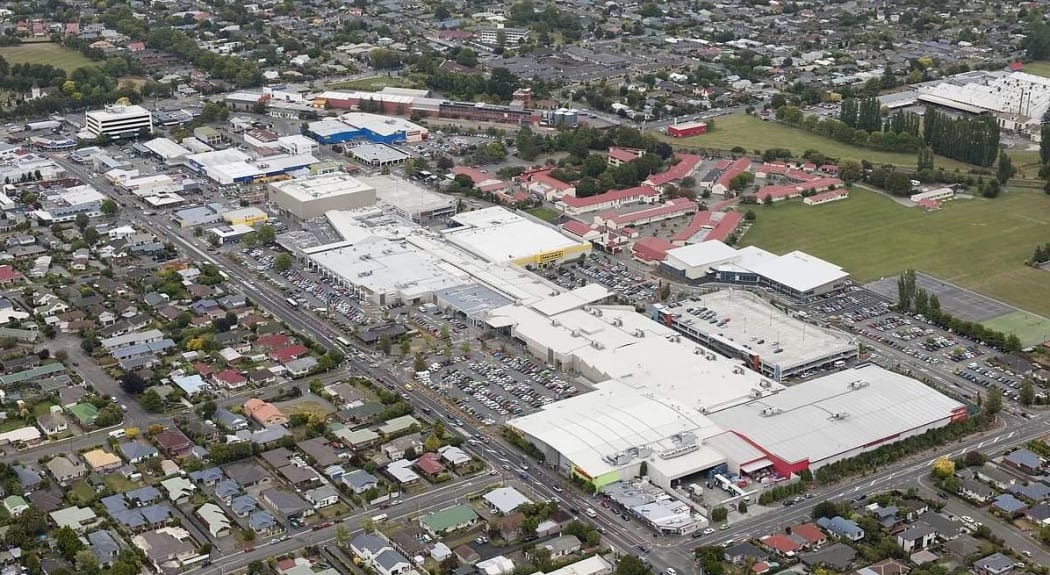 An aerial view of Northlands Mall in Christchurch where 11 stores have been reinstated.