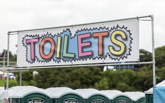 The toilet setup at Laneway 2026 at Western Springs was non-gendered lines of porta-loos.
