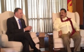 John Key met with Mahinda Rajapaksa in Colombo.