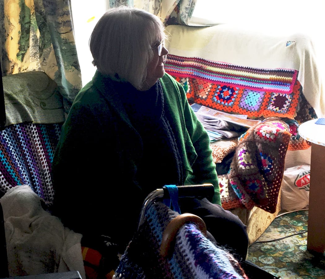 City Mission worker Annette visits Louisa