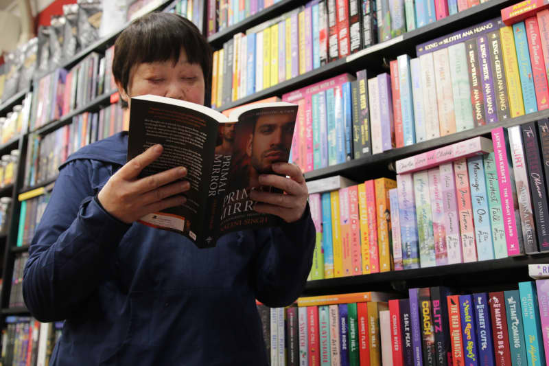 Frances Loo owns Chapter Book & Tea Shop in Mt Eden. She's seen a surge in Gen Z readers of romance novels.