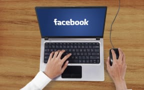 Facebook up on a laptop