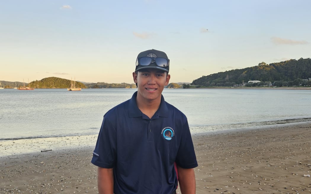 Cook Islander trainee Ngatama Tuakanagaro sailed to Aotearoa on board Wa'a Hōkūleʻa.