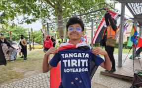 Misbah at the hīkoi mō te Tiriti march in Hastings, Saturday 16th November 2024.