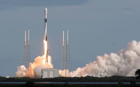 A SpaceX Falcon 9 rocket lifts off from Cape Canaveral carrying 60 Starlink satellites on November 11, 2019 in Cape Canaveral, Florida. The Starlink constellation will eventually consist of thousands of satellites for high-speed internet service.