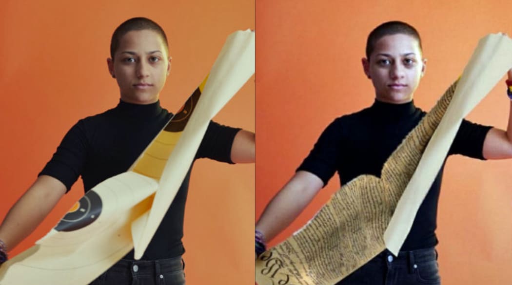The image on the left is real. The right is fake.