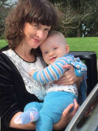 Joanna Mathers and her son Ivo