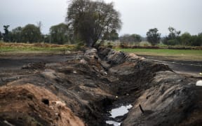 General view of the site where a massive blaze trigerred by a leaky pipeline took place in Tlahuelilpan, Hidalgo state, Mexico on January 20, 2019.