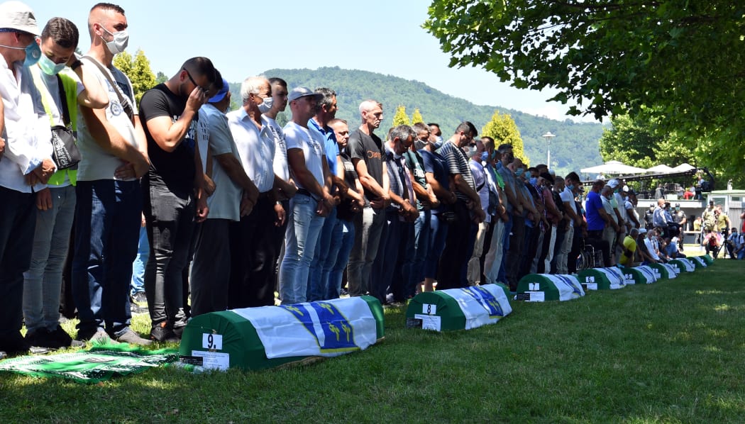 A service for the victims took place at the Srebrenica-Potocari Memorial and Cemetery.