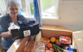 Ngāpuhi kaumātua receiving one of the care packages.