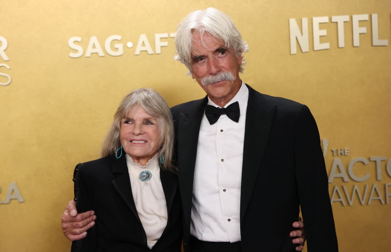 US actress Katharine Ross and US actor Sam Elliott attend the 32nd Annual Actor Awards at the Shrine Auditorium in Los Angeles on March 1, 2026. (Photo by Michael Tran / AFP)