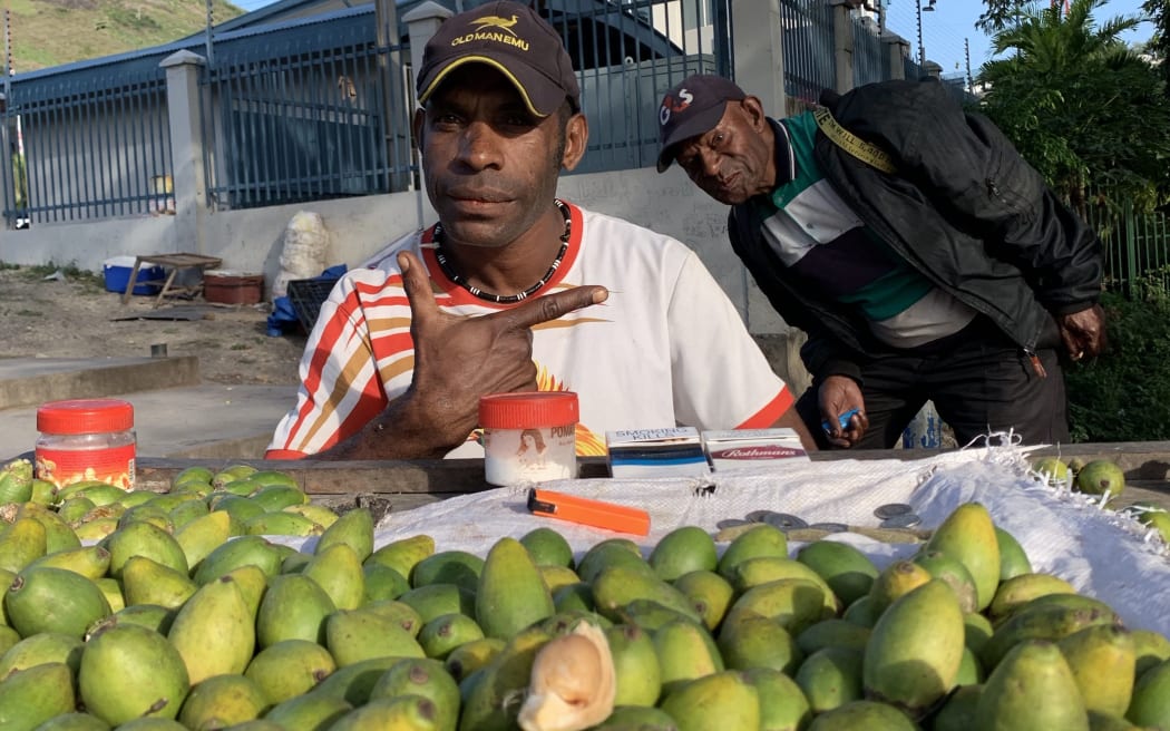 A betel nut stall in PNG.