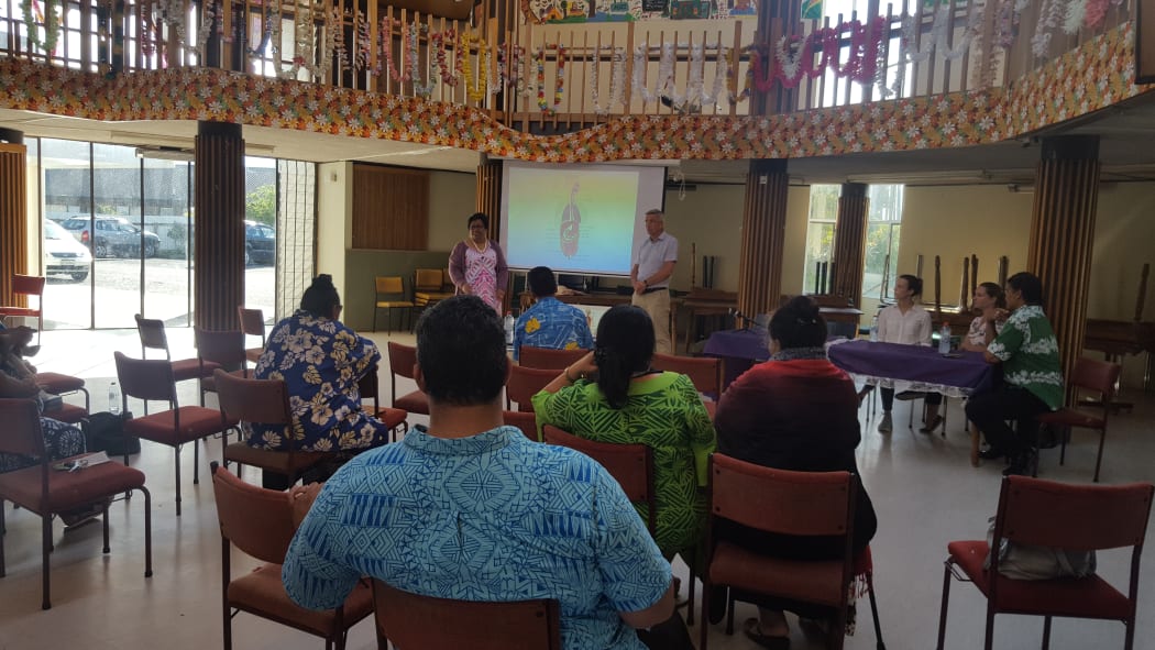 Bowel cancer meeting at the Congregational Christian Church of Samoa in Napier.