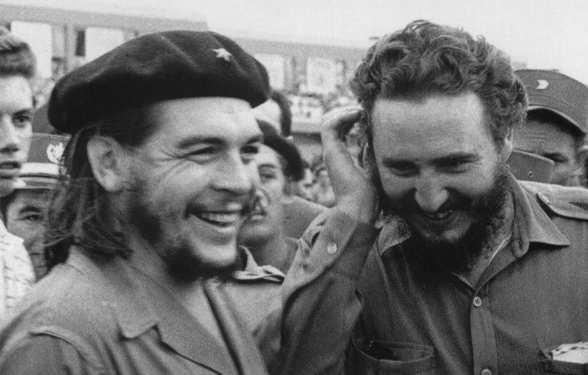 Cuban Prime Minister Fidel Castro. right, with Argentine guerrilla leader Ernesto Che Guevara in the 1960s.